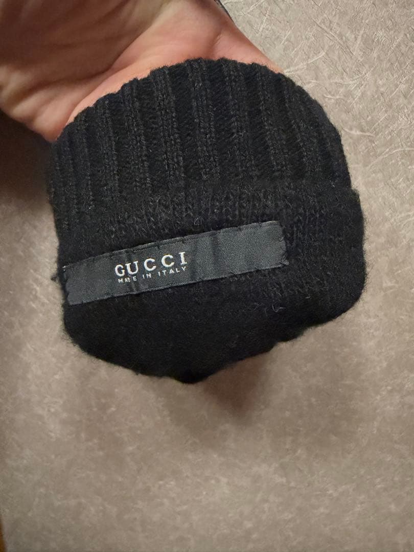 GUCCI レザー手袋 黒