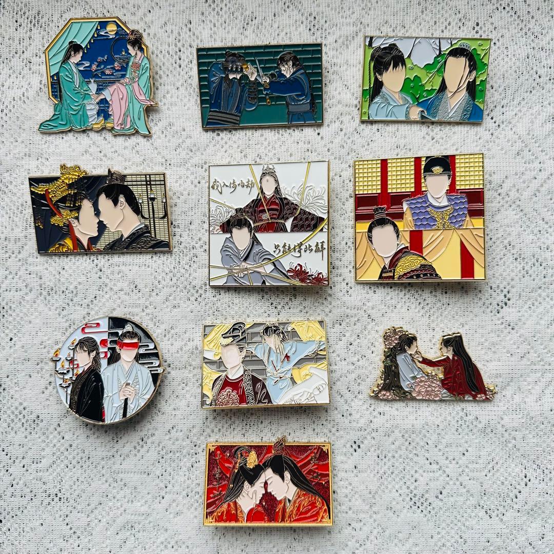 琉璃~めぐり逢う2人、封じられた愛~十生十世 メタルピンバッジ　シホウ　センキ