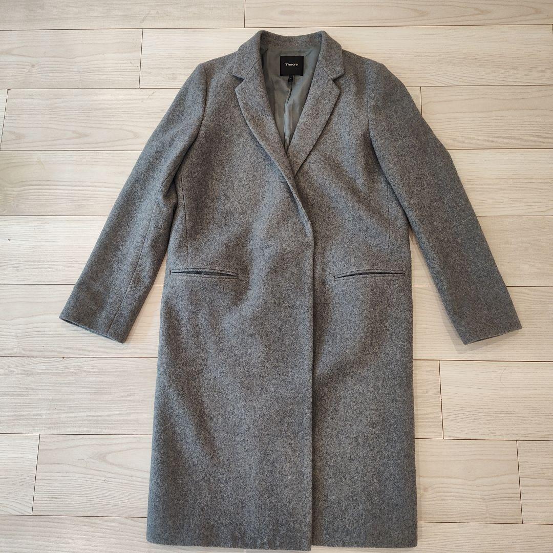 Theory グレー チェスターコート S