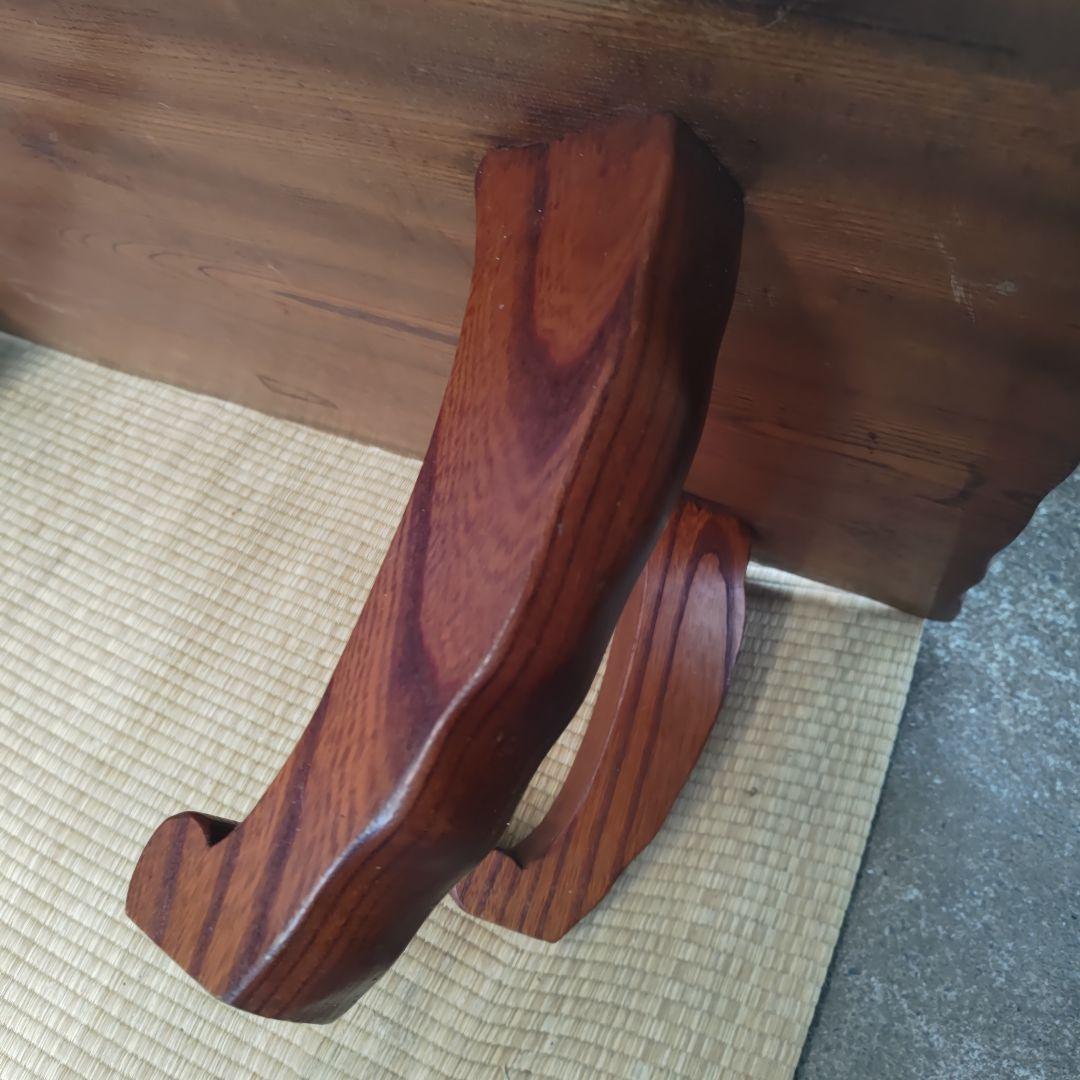 昭和レトロ　無垢材　小型座卓　ちゃぶ台　古民家　当時物