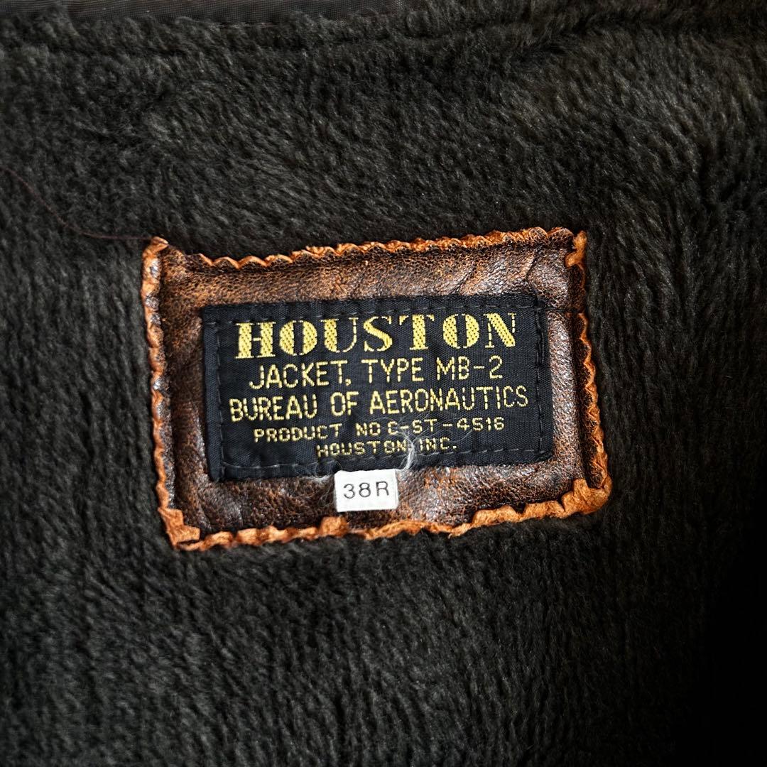 ★美品★ HOUSTON MB-2 レザー ボア着脱ライナー付 ラムレザー
