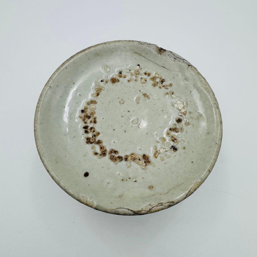 【李朝　朝鮮白磁　高杯　高台皿】骨董　アンティーク　インテリア