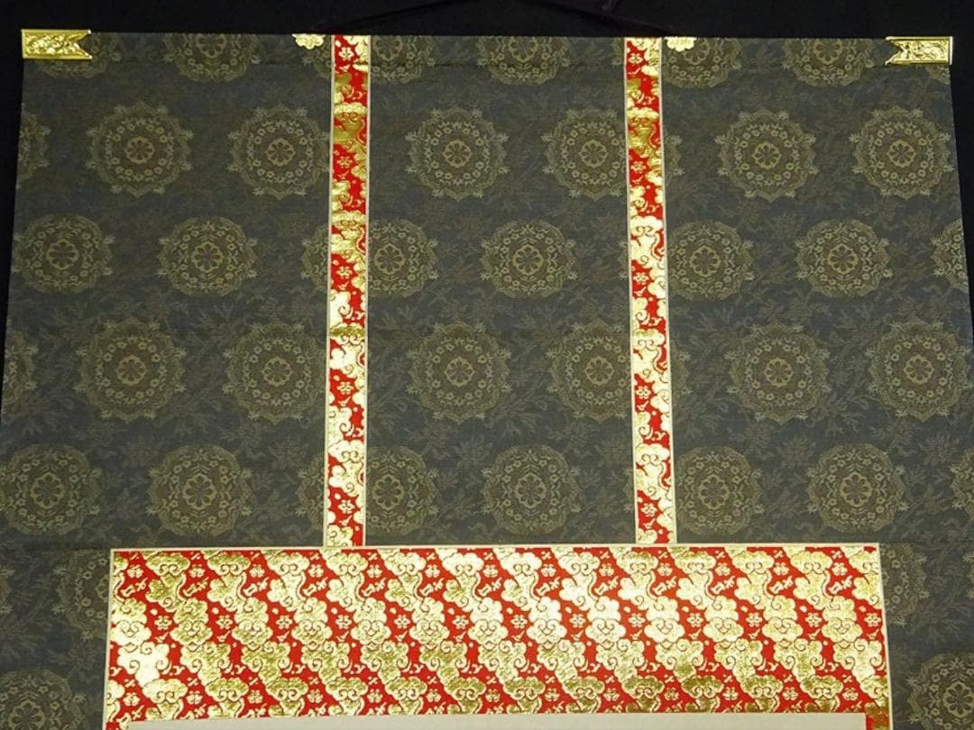 掛軸『西国三十三箇所霊場御朱印』絹本 無地箱付 掛け軸 a03174