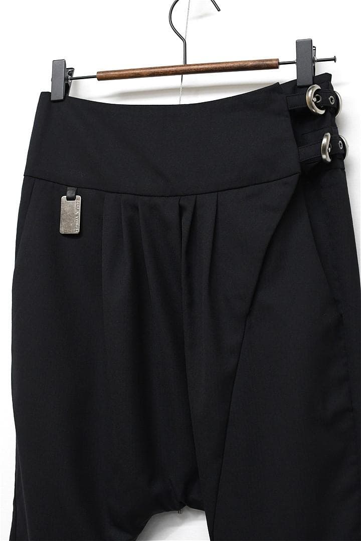 Q348/美品 THOMAS WYLDE サルエルパンツ ハイウエスト 0 黒