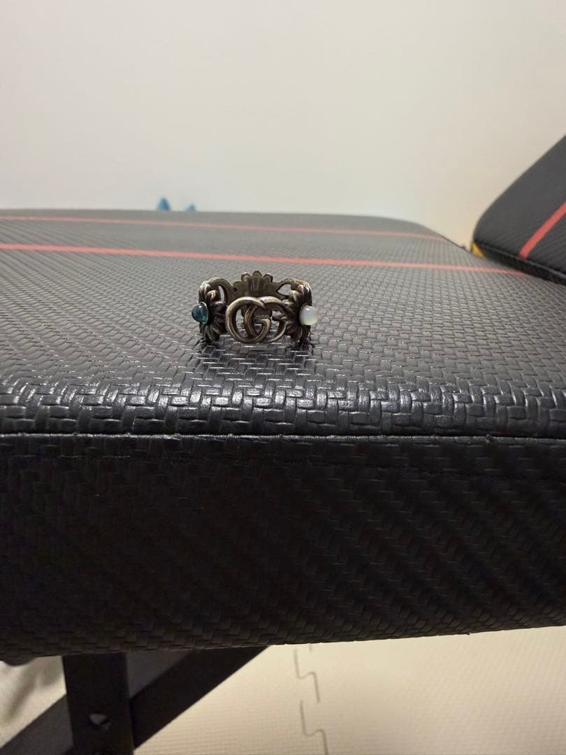 Gucci グッチリング　シルバーリング　マザーオブパール 12号