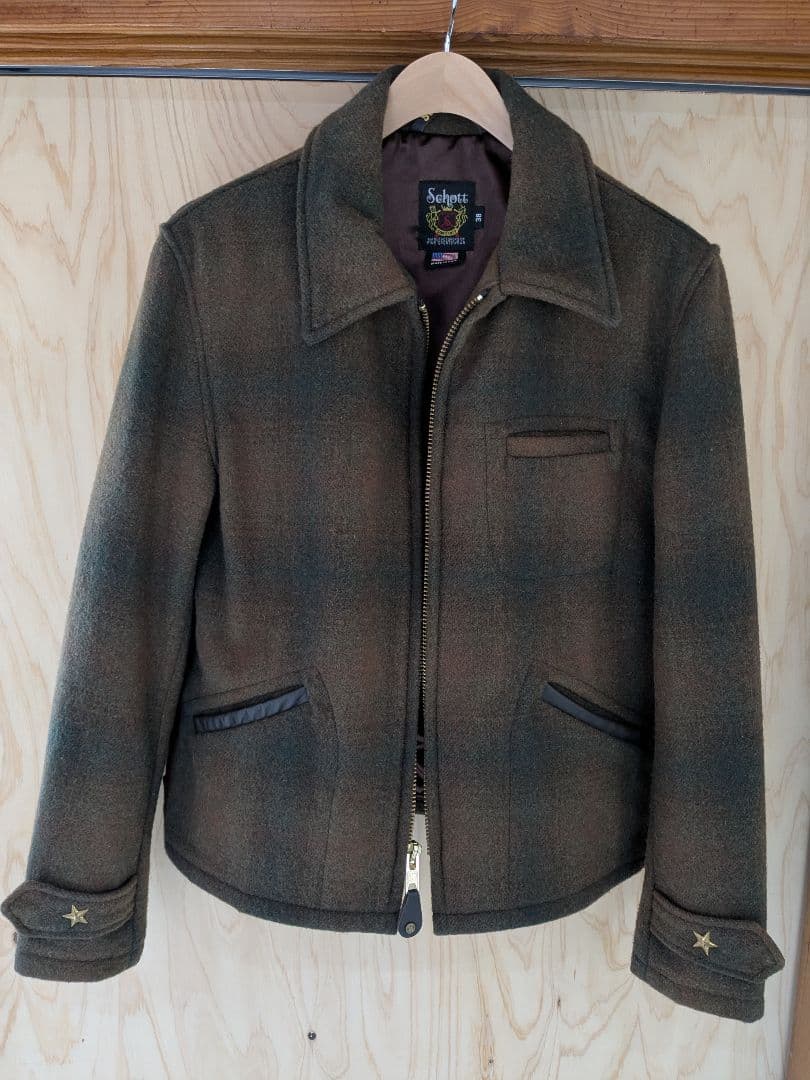Schott ウールジャケット チェック柄 38