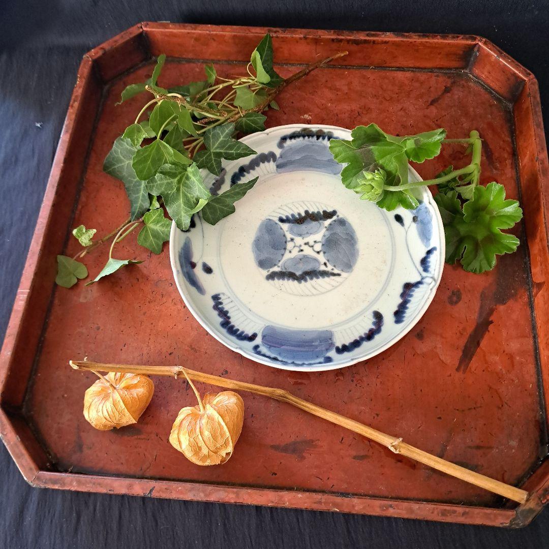 「江戸のお皿を食卓に！」 古伊万里染付皿(直径18cm ) 4客セット 骨董アン