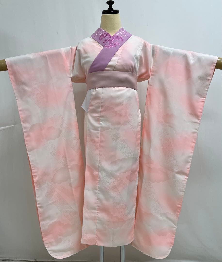 振り袖　フルセット　長襦袢付　イエロー　成人式　 金彩加工　刺繍入り　640