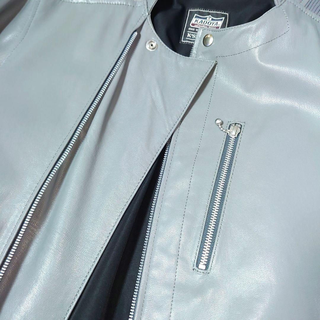 KADOYA カドヤ レザー シングルライダース FENNEL グレー