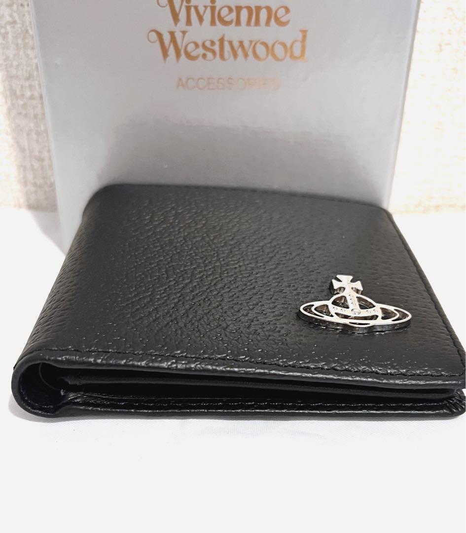 【新品未使用】Vivienne Westwood 二つ折り財布 ブラック 大人気