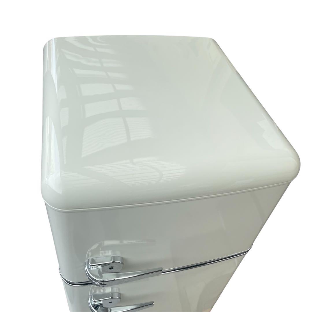 ◯オーヤマ 冷蔵庫 PRR-082D-W 81L 2023年製 ホワイト レトロ