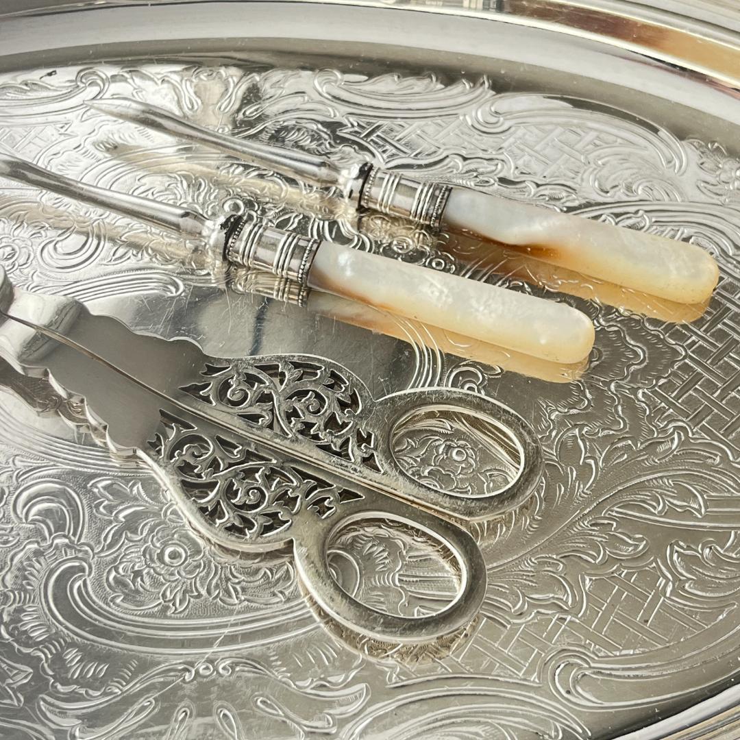 【英国】 グレープシザー / ナッツクラッカー / ピッカー【白蝶貝】