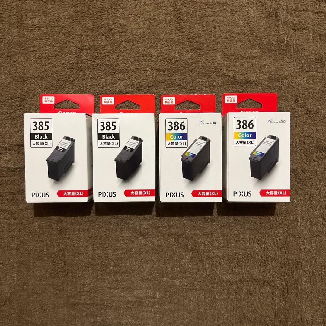 Canon 純正大容量インク BC386XL+385XL 4本セット新品未開封