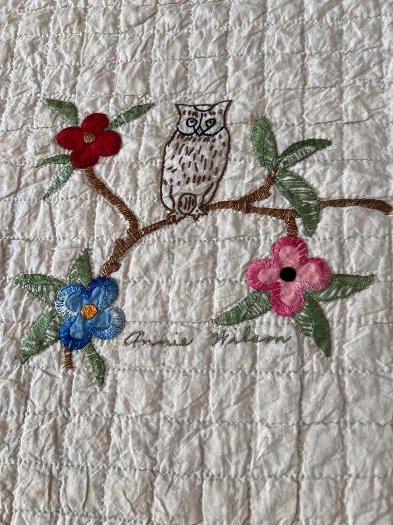 アンティークキルト✴︎刺繍キルト✴︎アップリケキルト