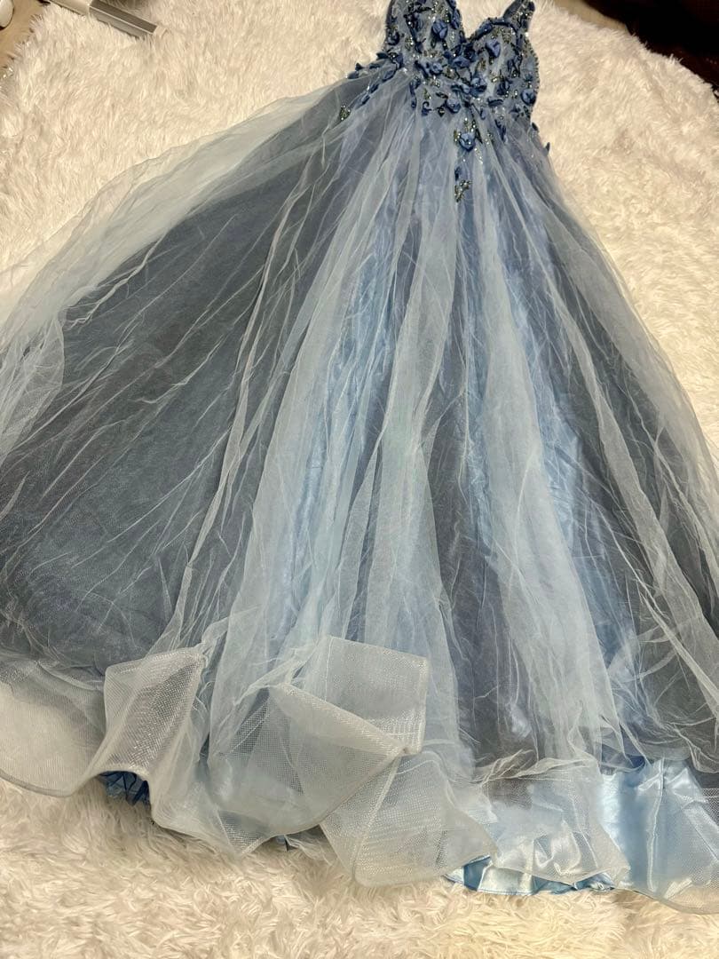 【JEAN MACLEAN/ジャンマクレーン】ロング　バースデードレス　ブルー