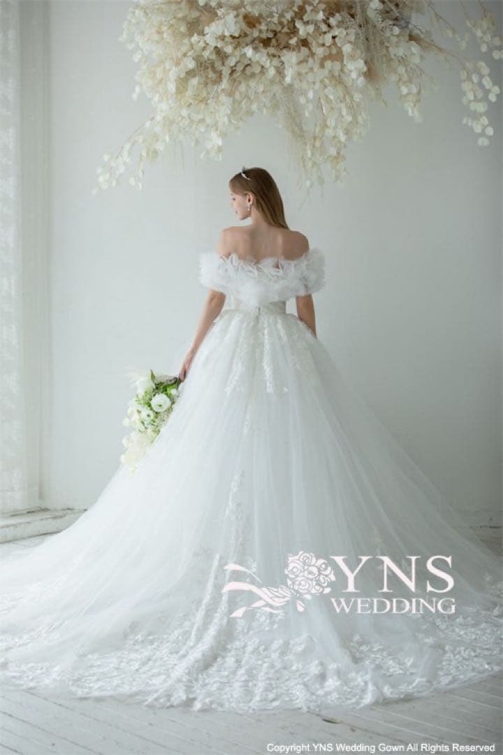 YNSウェディング オフショルダードレス
