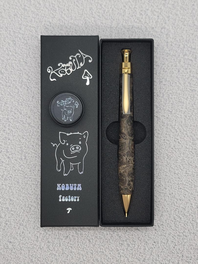 新品　こぶた工房　極上花梨瘤　青瘤グロテスク　金金具　シャープペンシル0.5