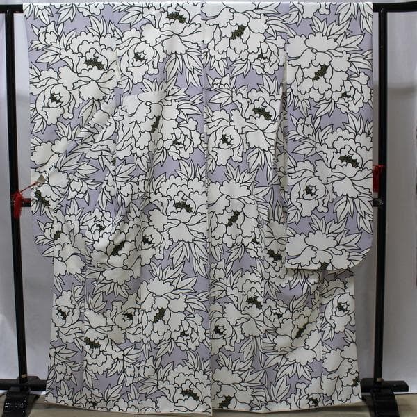 日本製 丸紅振袖　和風館ブランド 白グレー黒色系 成人式 お値打ち　919