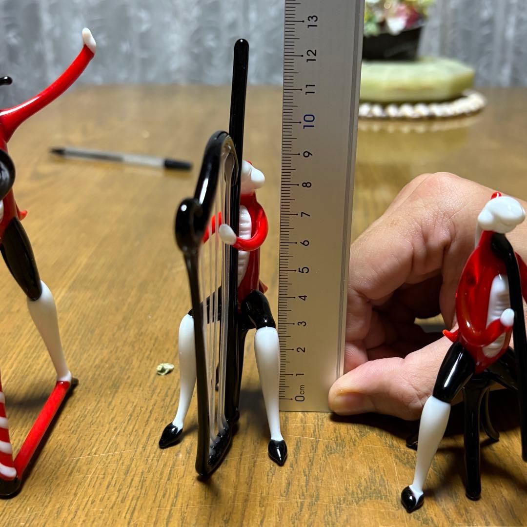 一点モノ ガラス工芸 音楽隊 オーケストラセット インテリア置物 ガラス細工