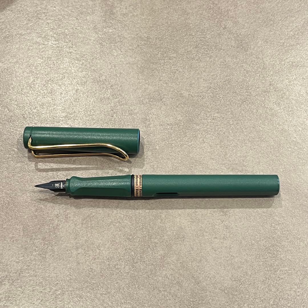 【限定】LAMY フィールドグリーン×ゴールドクリップ 万年筆 漢字ニブ