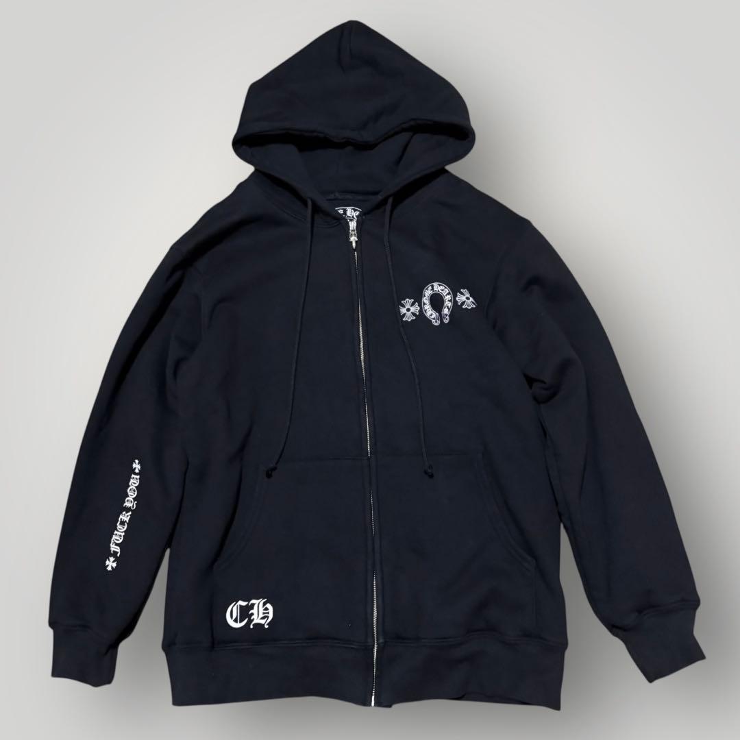 美品　CHROME HEARTS ホースシュー　ダガーチャーム　ジップパーカー