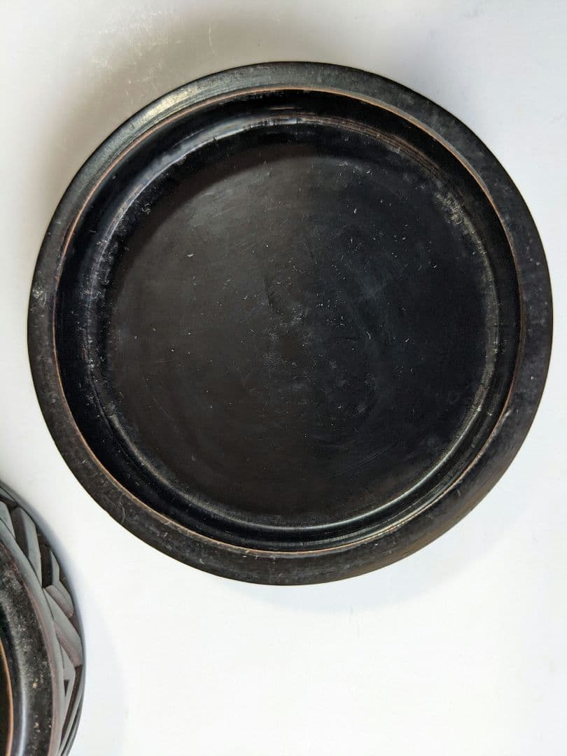 ♦中国 古美術品 骨董品 古玩 堆朱 堆黒 盒子 香合 漆芸 漆器 骨董品