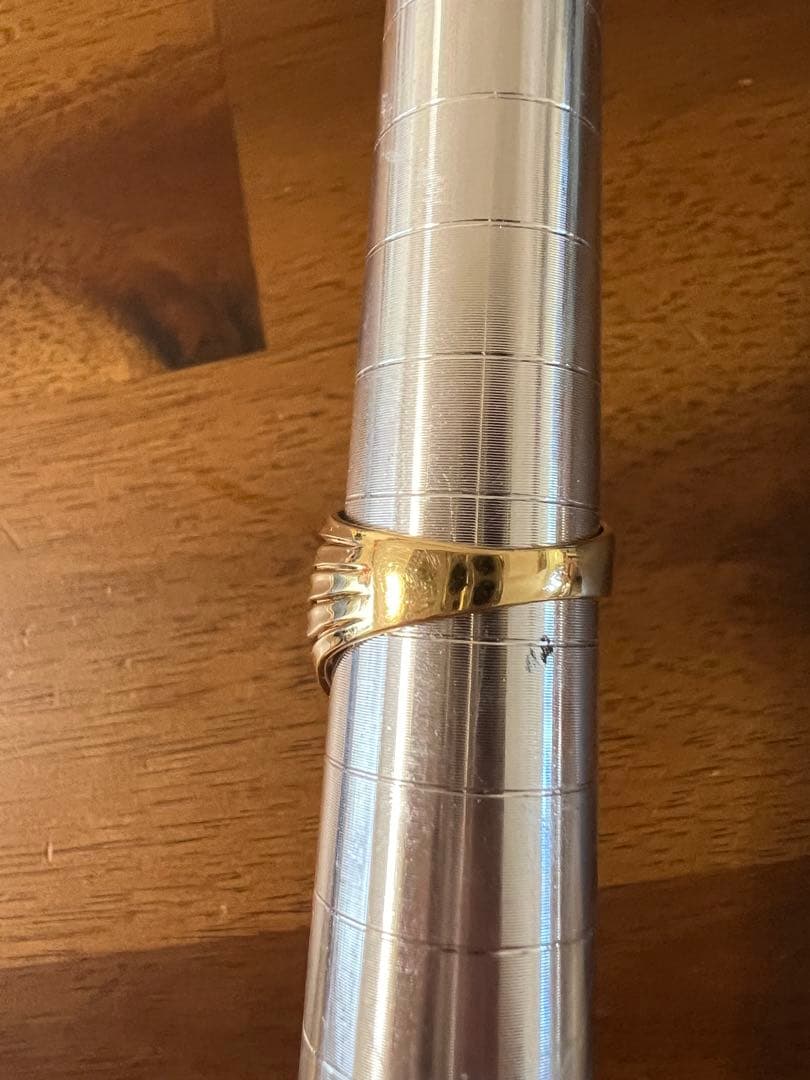 K18 18金 750 pt900 コンビ　リング　指輪　4.7g 11-12号