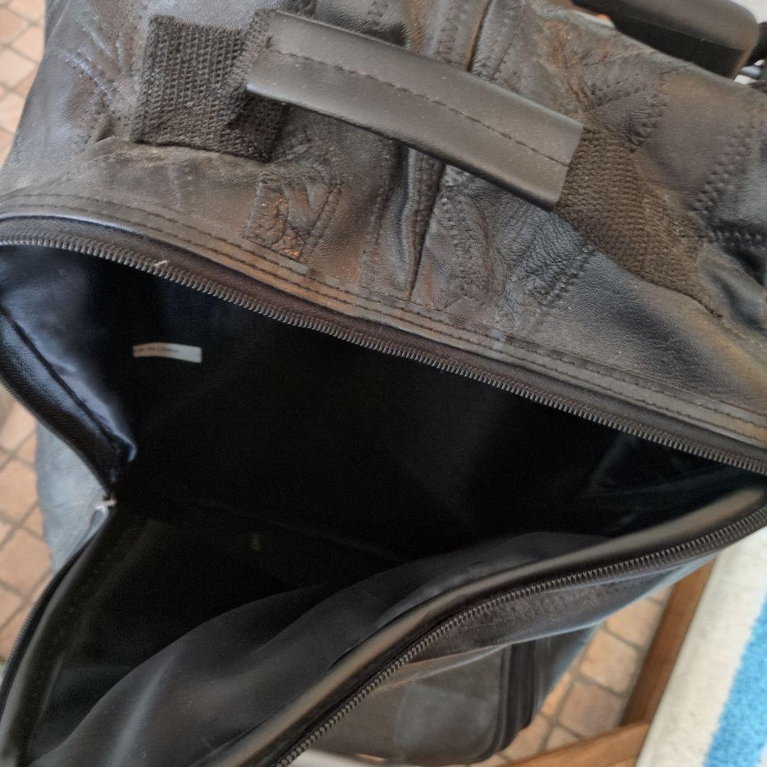 ショッピング用レザーキャリーカート 黒