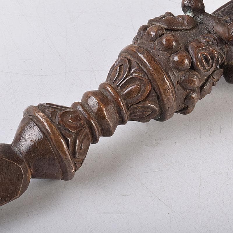 チベット密教法具　古銅　ブルパ　独鈷杵　金剛杵　V　R9088