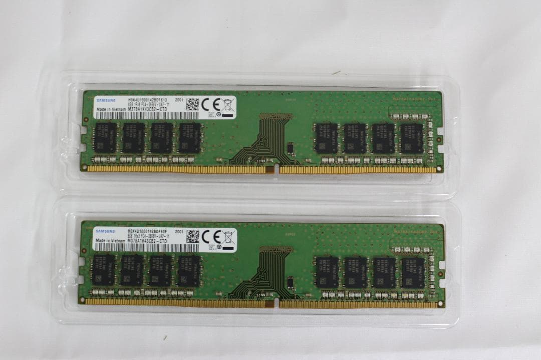 【動作確認済】SAMSUNG DDR4-2666V 16GB(8GBｘ2)①
