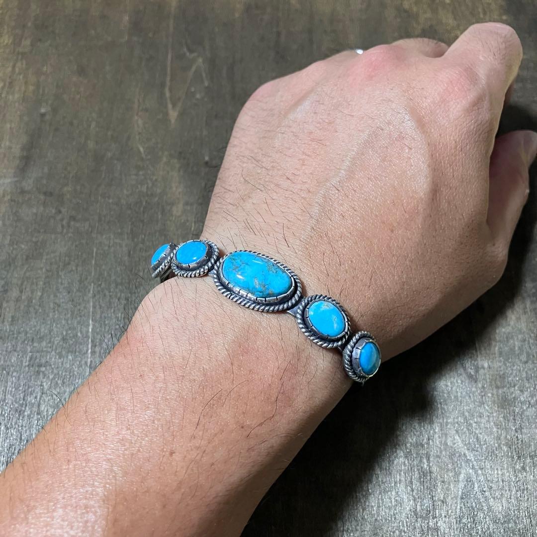 ttt様 オーダー品　モレンシ　ナチュラル　ターコイズ　シルバー　バングル