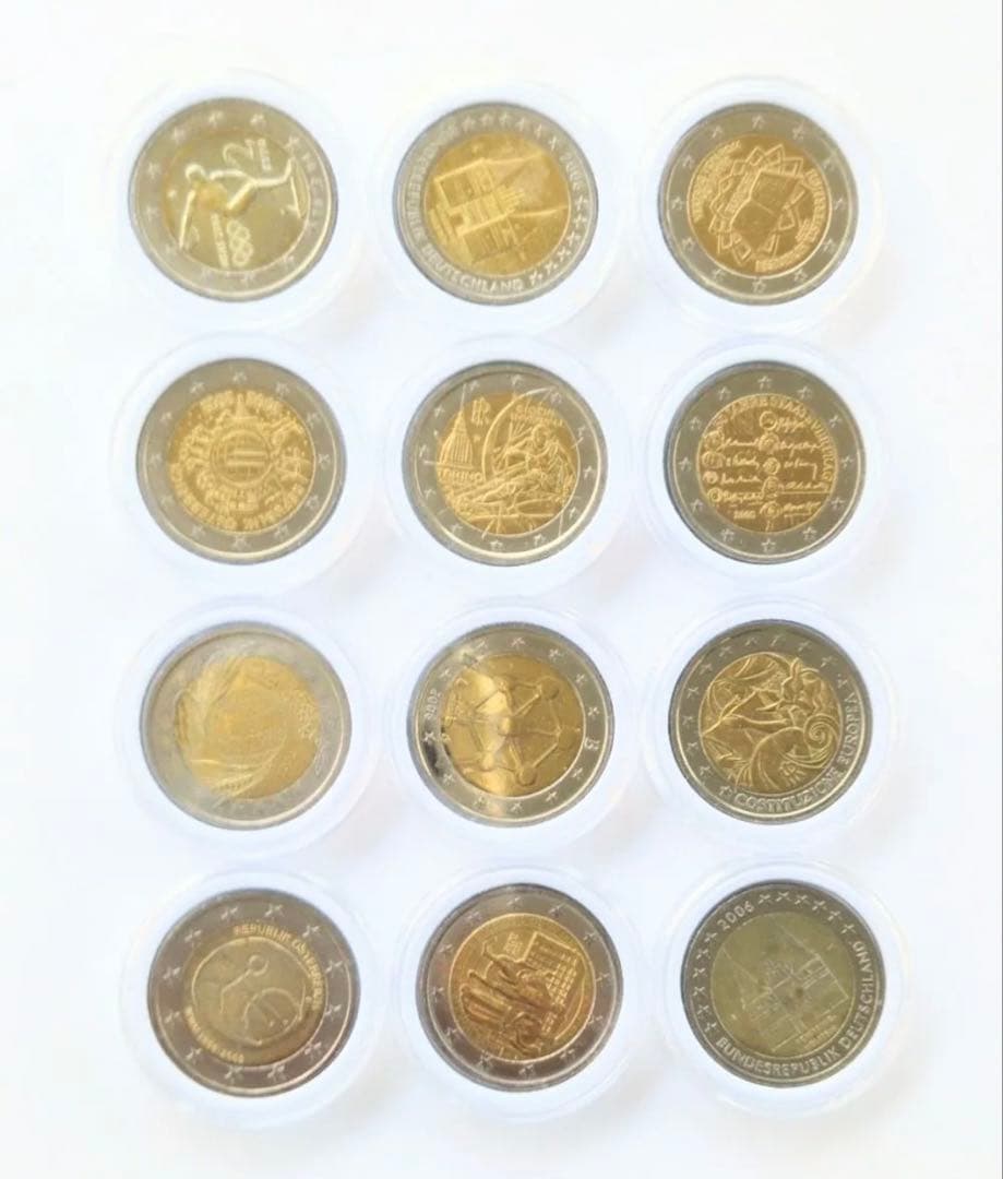 【ケース付12種】ユーロ圏 記念2ユーロ硬貨 コレクション 超希少品