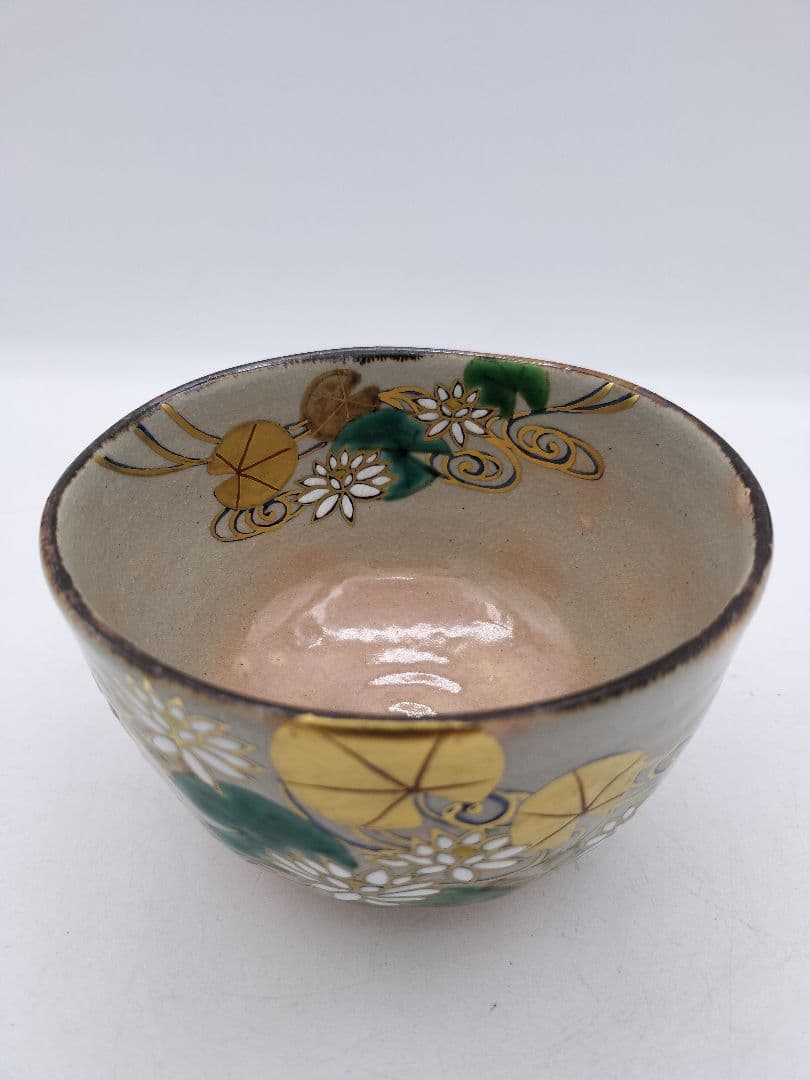 c608 茶碗 乾山写 未草 伊藤魁雲 木箱 茶道具 古物