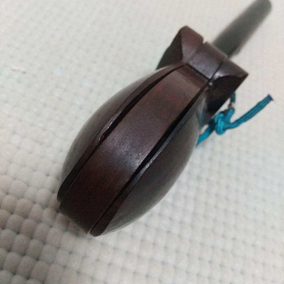 激レア♪NIKKAN製〈柄付きカスタネット〉キレの良い音♪木製 昭和レトロ