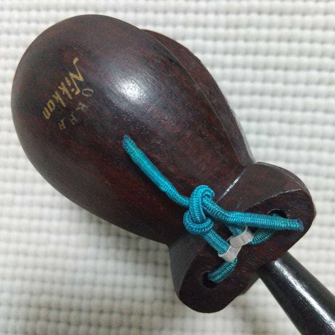 激レア♪NIKKAN製〈柄付きカスタネット〉キレの良い音♪木製 昭和レトロ