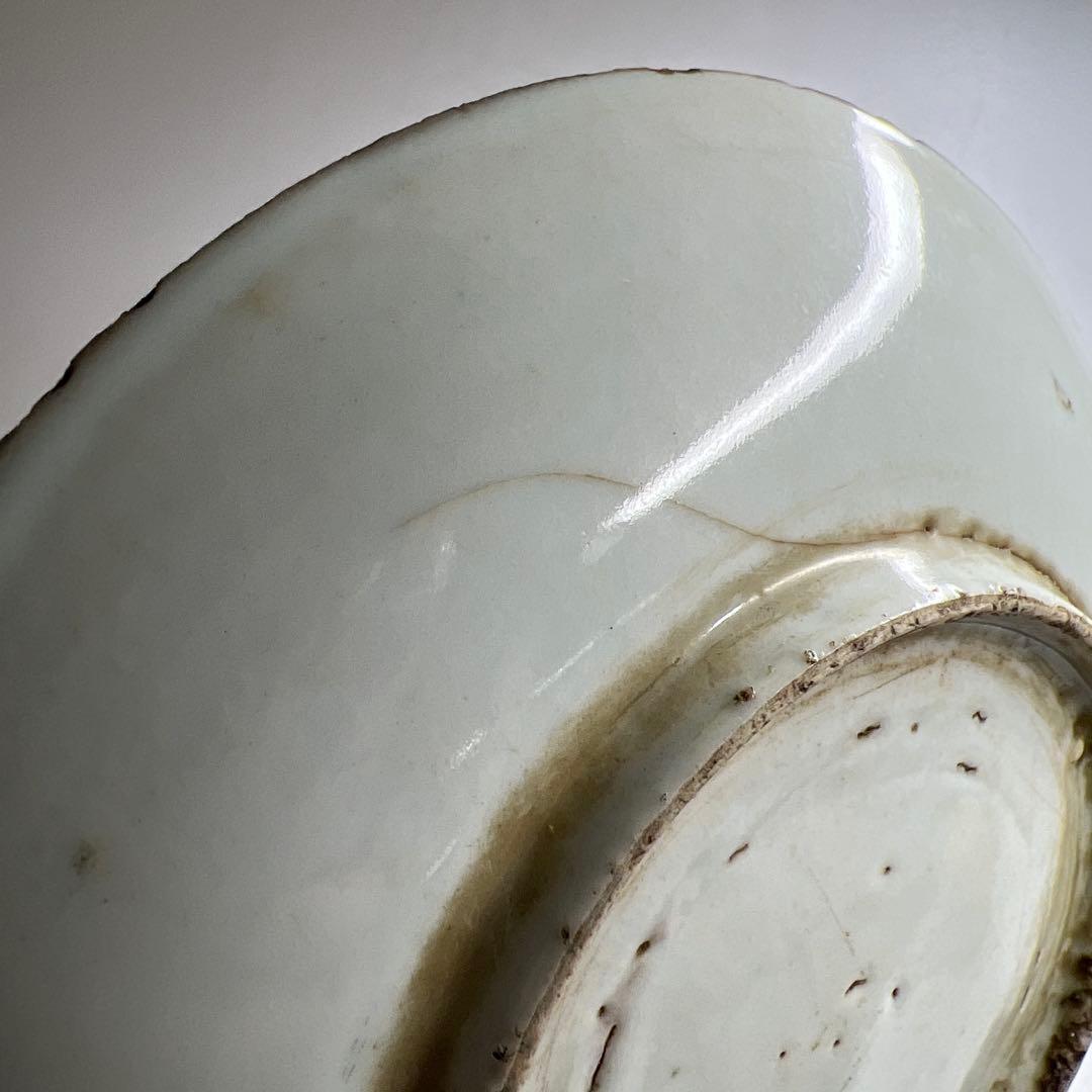 中国明時代　古染付中皿　直径約15.5㎝　東Y8-0114☆2Fタルチ