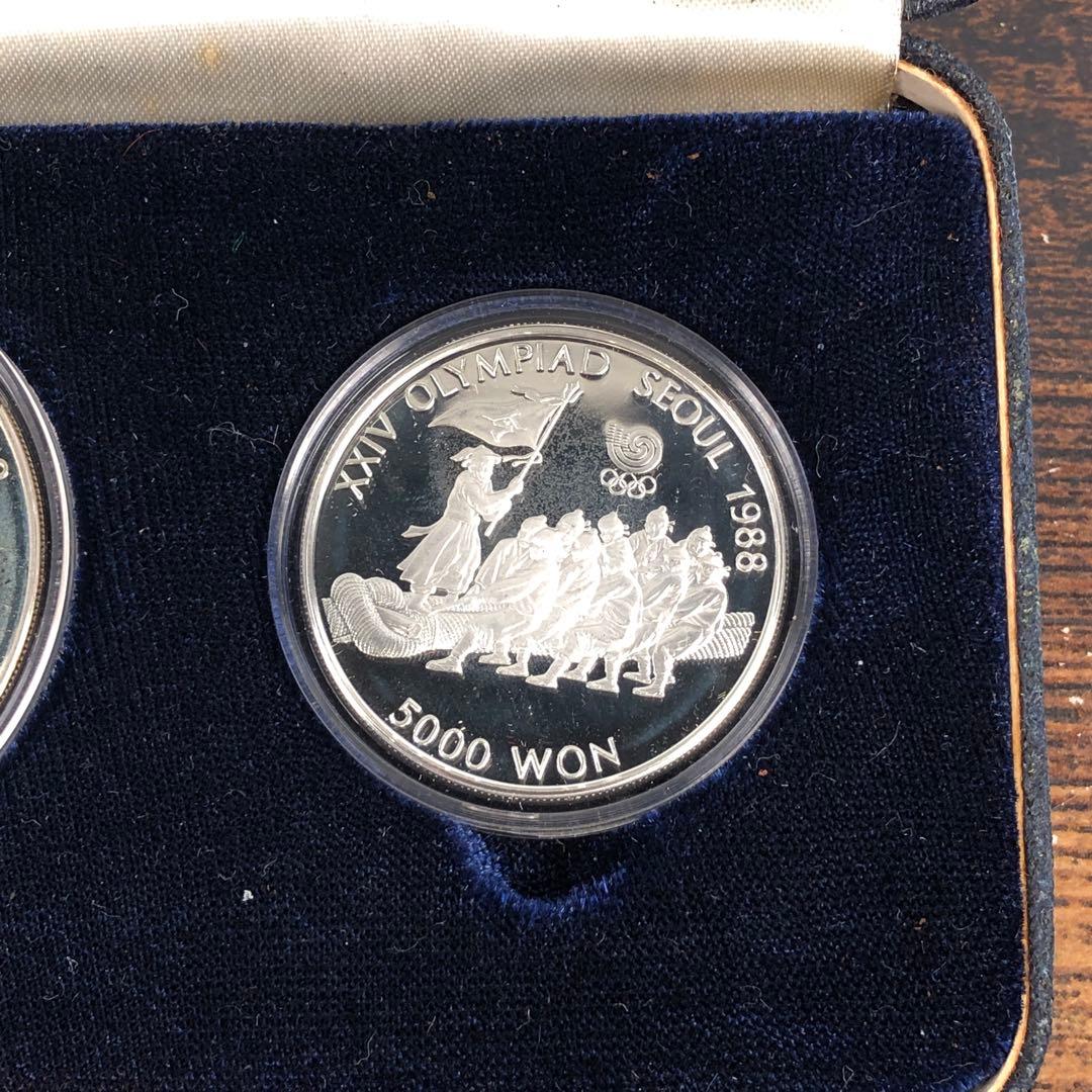 1988年ソウルオリンピック 記念硬貨 2枚 シルバー925 保証書付