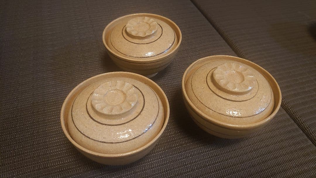 魯山人写 蓋付き陶器 3個セット
