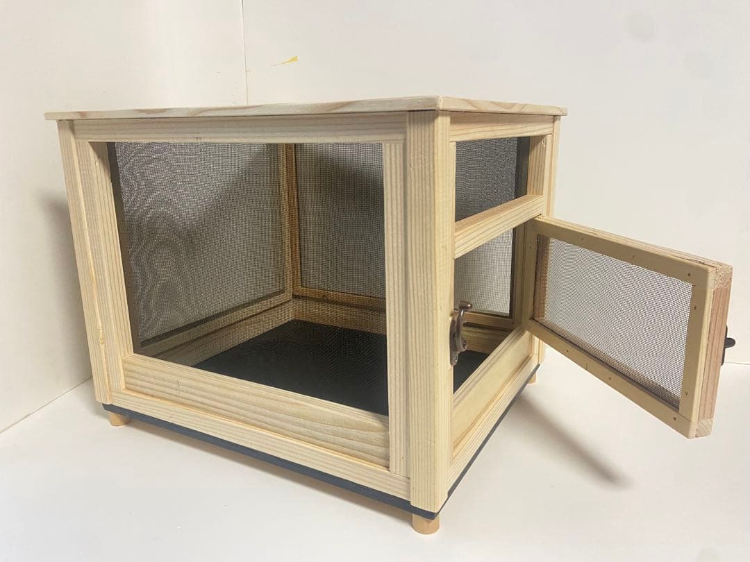木製虫かご メッシュ窓付き　送料込み