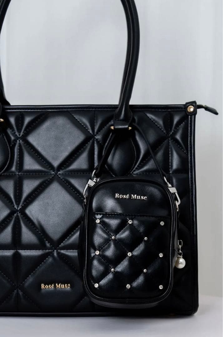 ロゼミューズ　plush doll carrying pouch ブラック