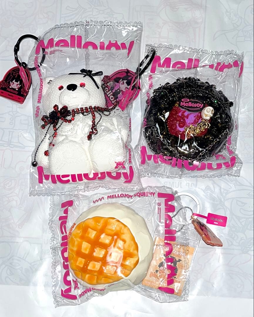 mellojoy メロジョイ ロゴ入袋 粉付 旧 クリーミー ワッフル 夜の古城