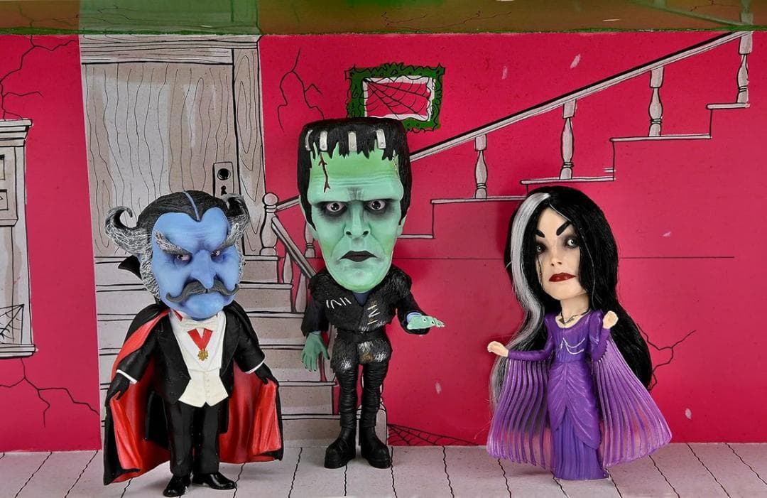 【NECA】新品 正規品 マンスターズ リトルビッグヘッドフィギュア 3体セット