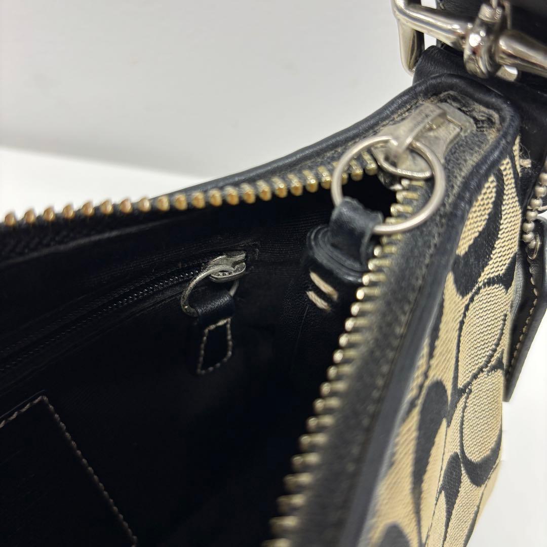 COACH コーチ 6371 シグネチャー ワンショルダーバッグ 肩掛け　黒