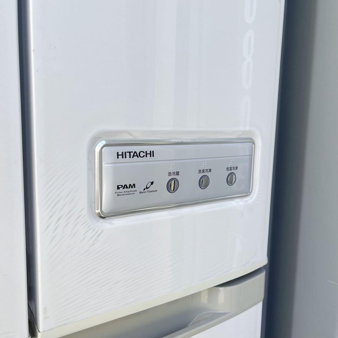 66取付無料！完動品！高性能日立自動製氷付き おしゃれホワイト6ドア冷蔵庫！