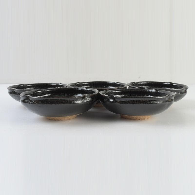 和食器　茶懐石　唐津焼　大杉皿屋窯　大橋裕作　向付　五客　共箱　V　9297