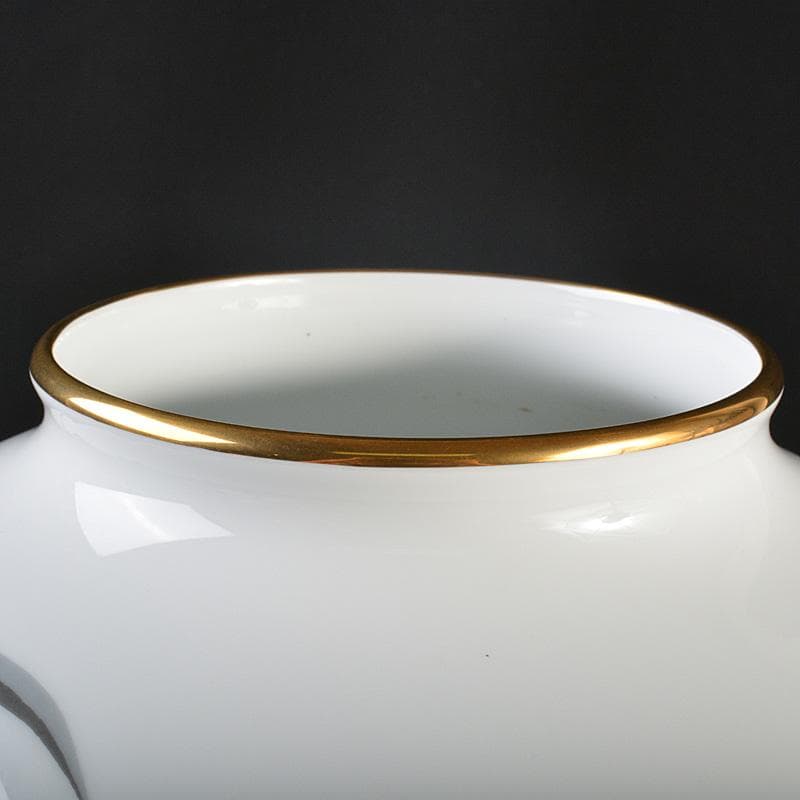 大倉陶園　OKURA　金蝕　花文　花瓶　花入　V　5816C