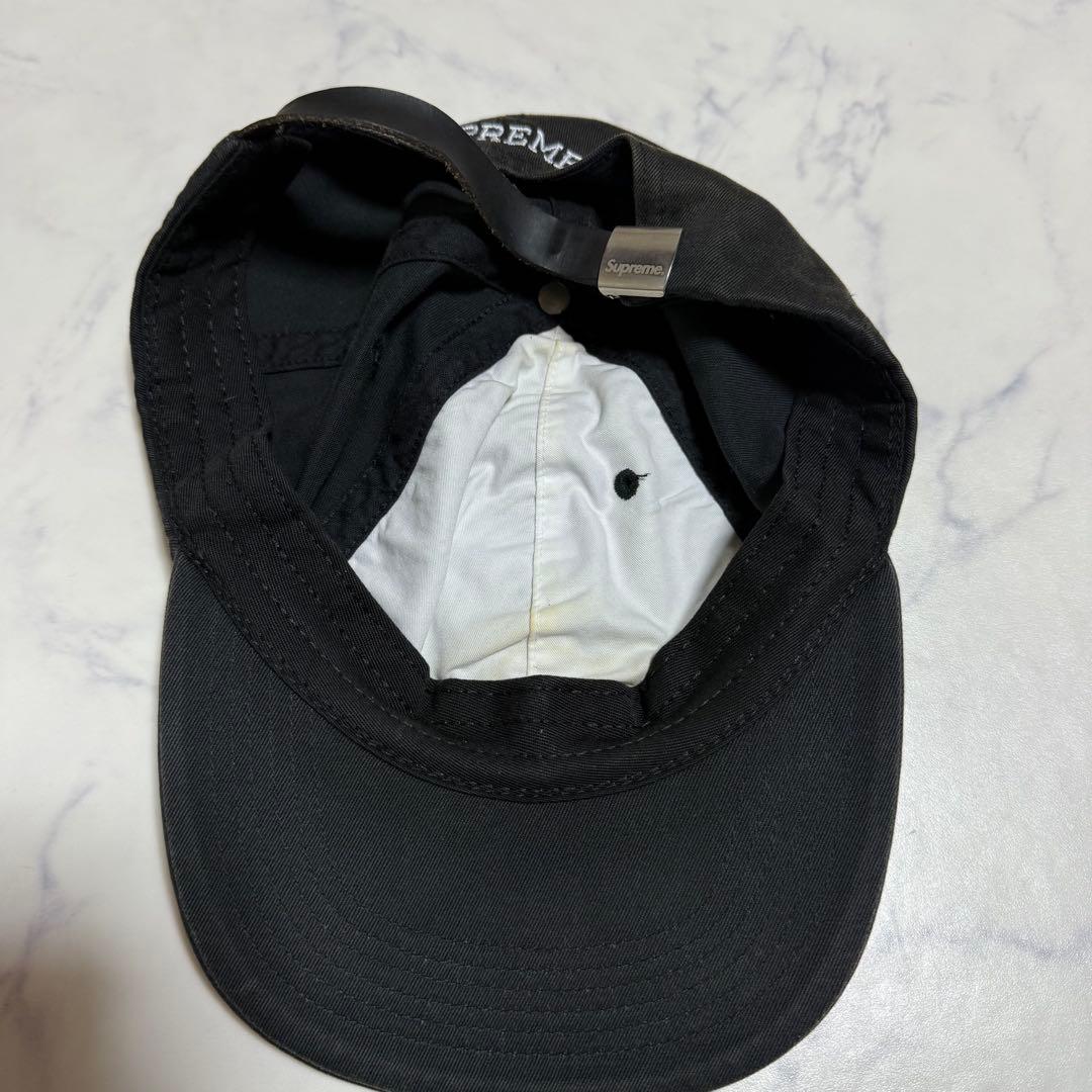 【USA製】supreme シュプリーム 帽子 キャップ ロゴ入り ブラック