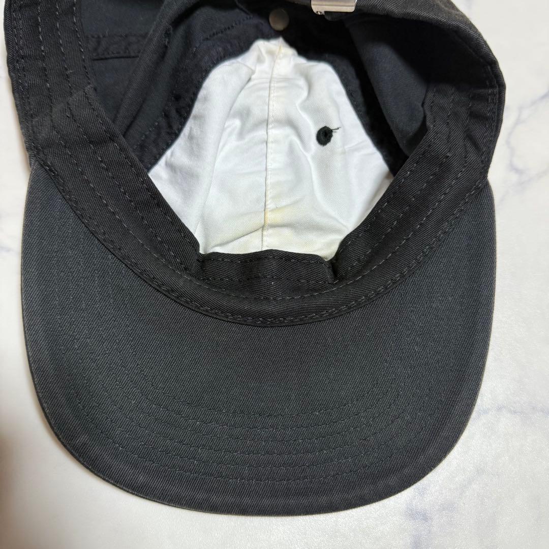 【USA製】supreme シュプリーム 帽子 キャップ ロゴ入り ブラック