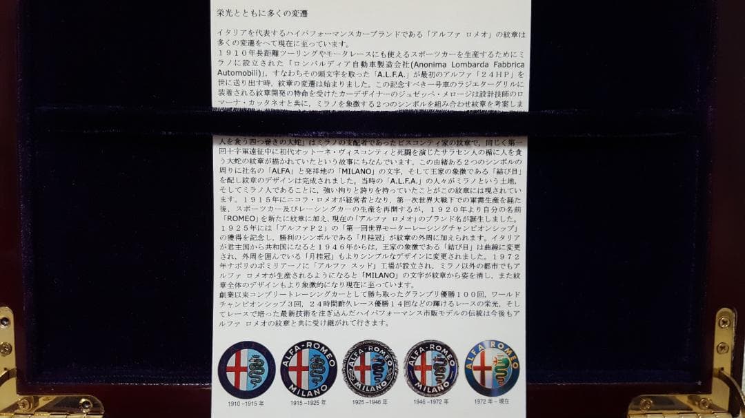 ★Alfa Romeo アルファロメオ★歴代 エンブレム コレクション