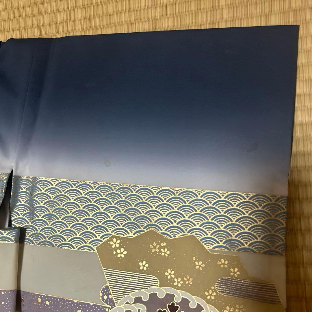 5歳　袴セット　七五三　フルセット　ネイビー